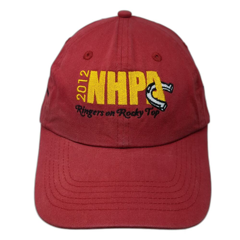 Harriton Baseball Cap Red One Size 2012 NHPA World Horseshoe Tournament Hat